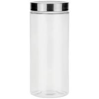 Vorratsdose Catleen ca. 2 L, Mikrowellengeeignet - Klar/Edelstahlfarben, MODERN, Glas/Metall (11/27cm) - Luca Bessoni