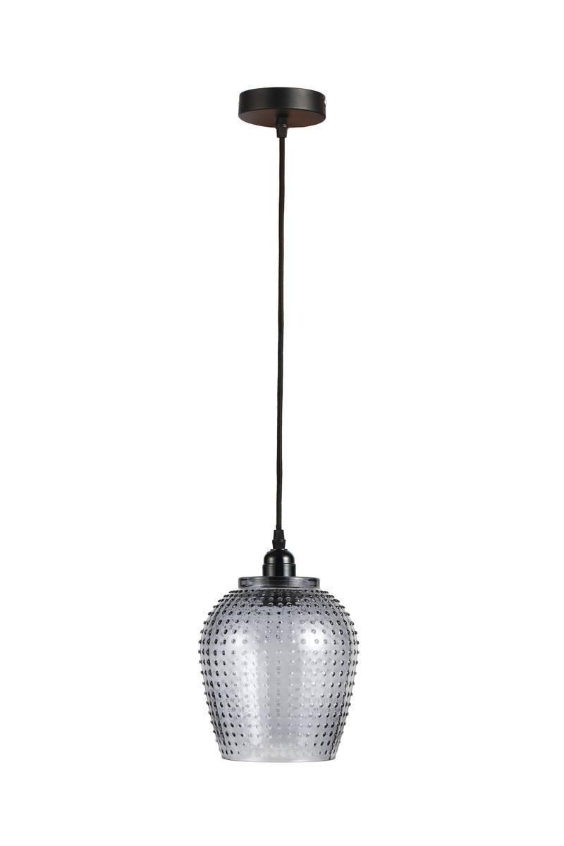 Hängeleuchte Riva H: 27 cm 1-Flammig - Grau, Trend, Glas (18/27/18cm) - Kayoom