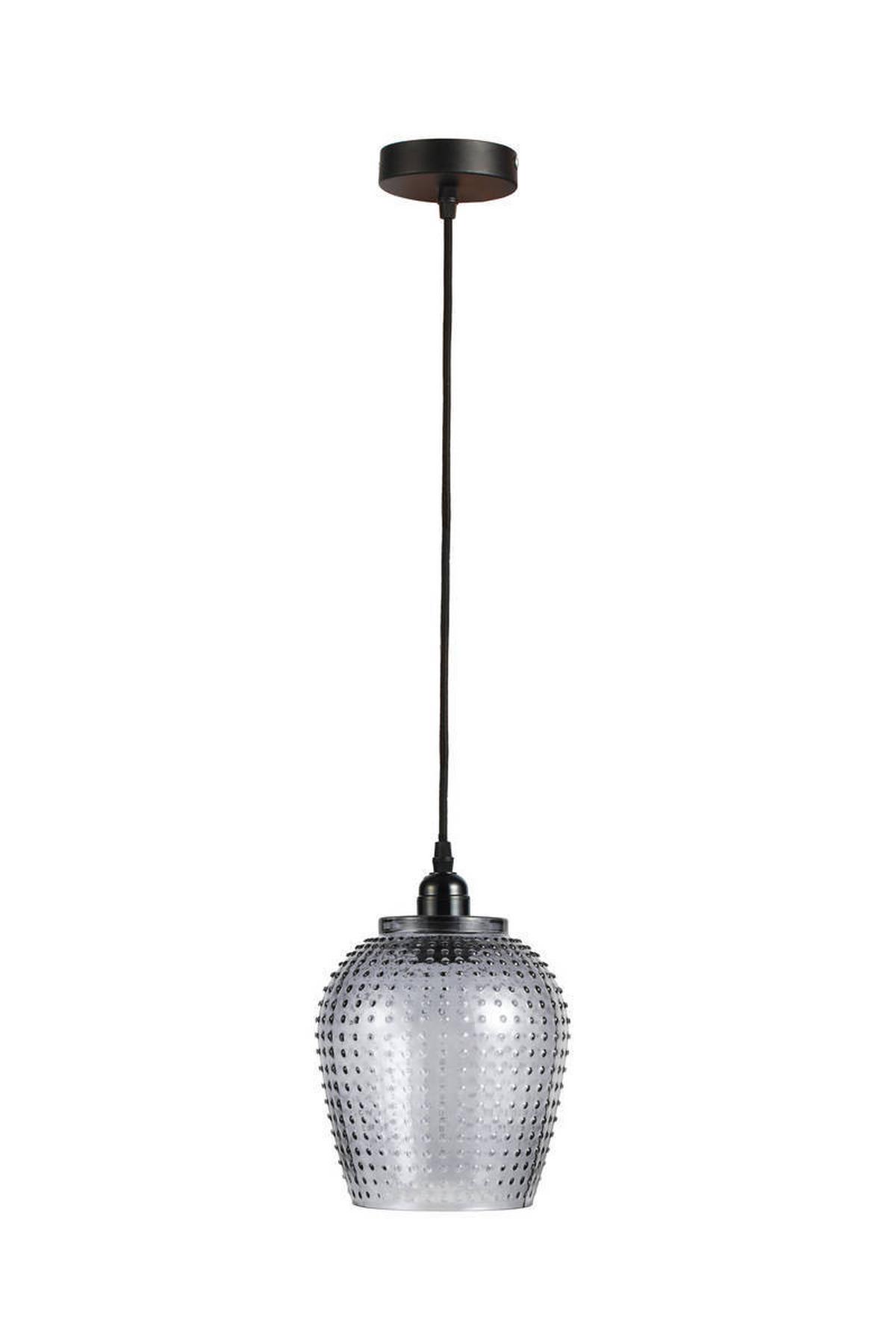 Hängeleuchte Riva H: 27 Cm 1-Flammig - Grau, Trend, Glas (18/27/18cm) - Kayoom