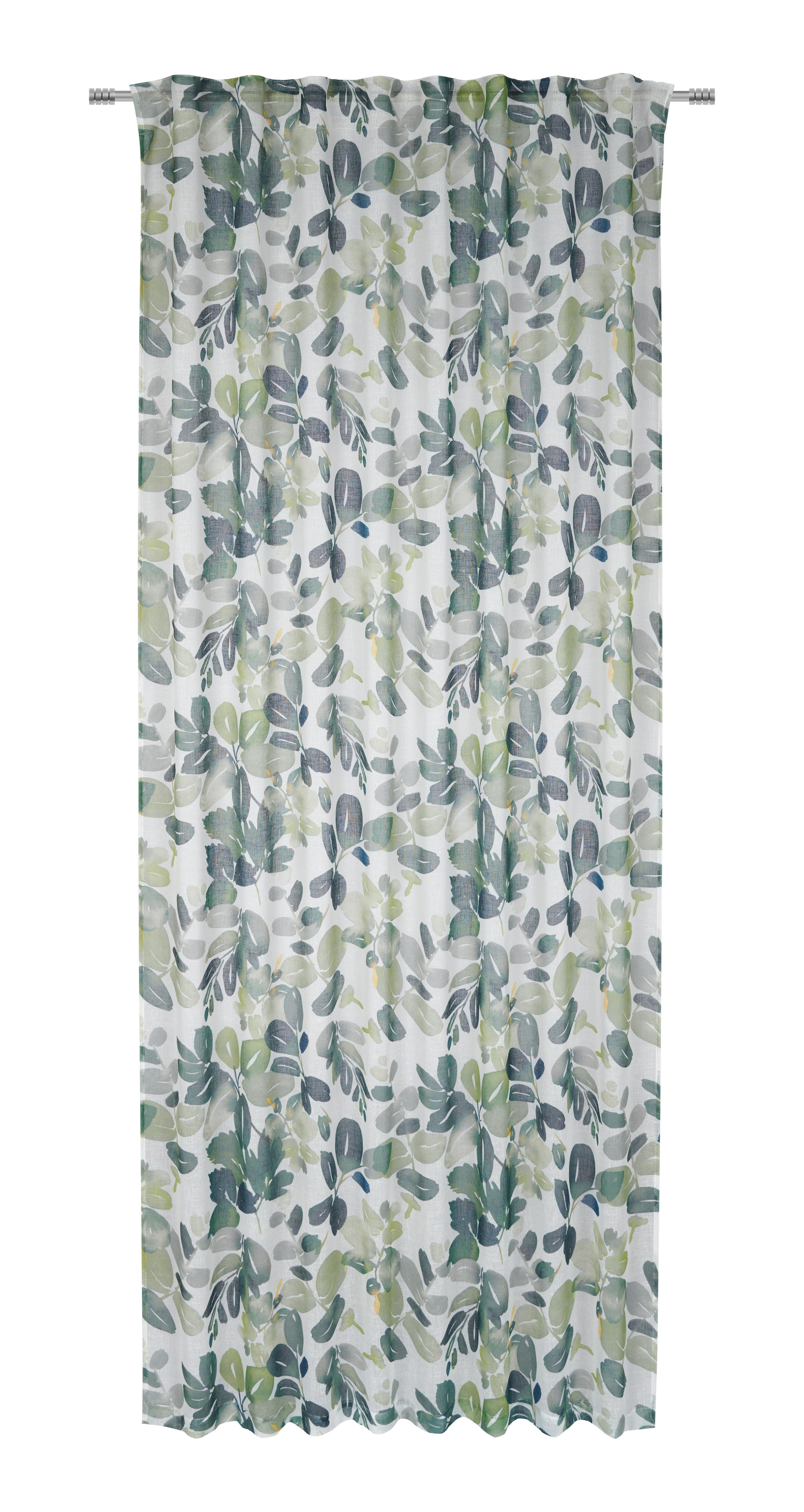 HOTOVÝ ZÁVĚS Steffi, 135/255cm - zelená, Romantický / Rustikální, textil (135/255cm) - Mömax