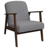 Sessel Retro - Dunkelbraun/Grau, Natur, Holz/Textil (63/78/78cm) - Livetastic