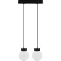 Hängeleuchte 8570239 Barrel-Orb 2 - Schwarz - Schwarz, Design, Glas/Holz (30/150cm)