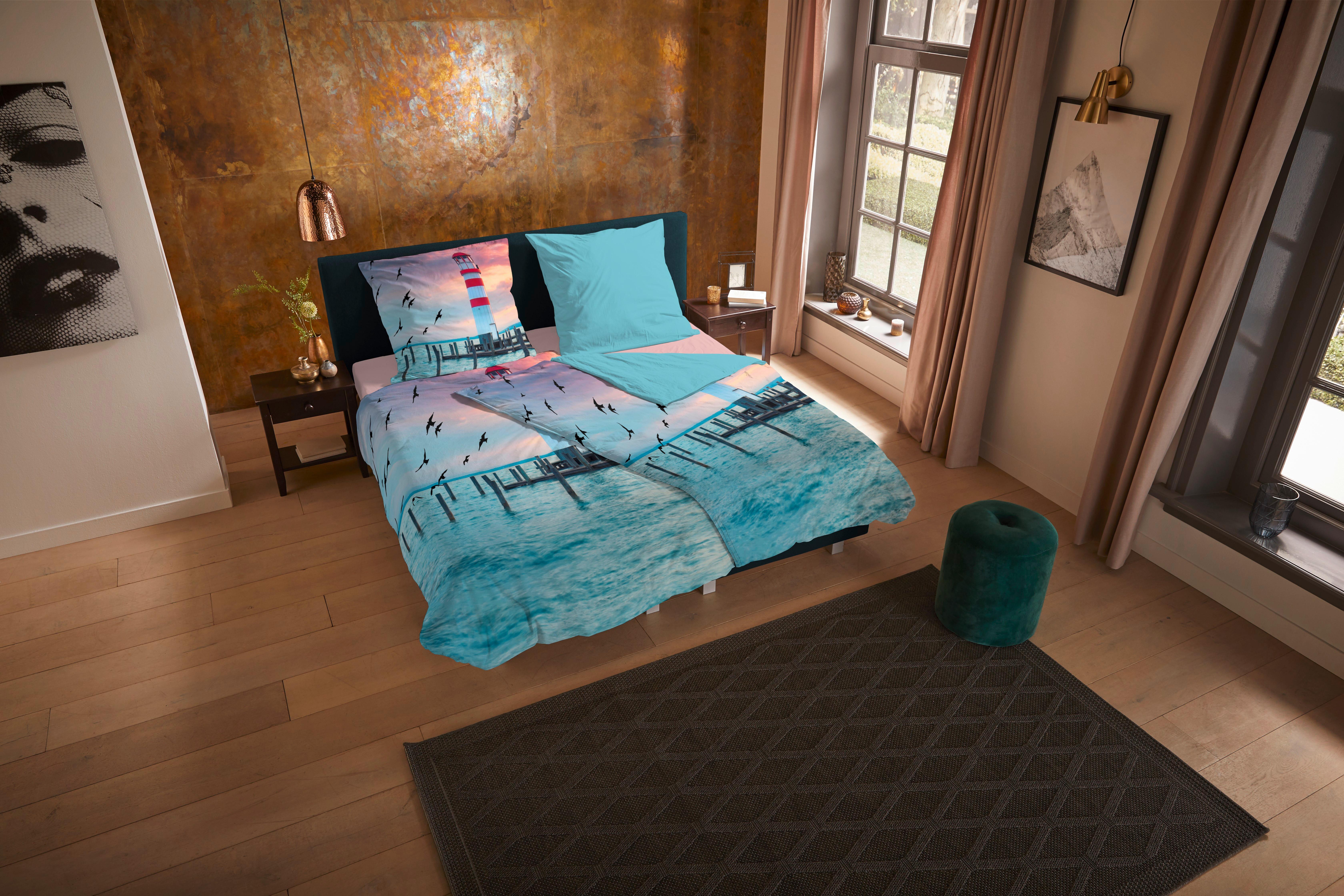 Bettwäsche Lighthouse Multicolor 135x200 cm - Multicolor, Design, Textil (135/200cm)