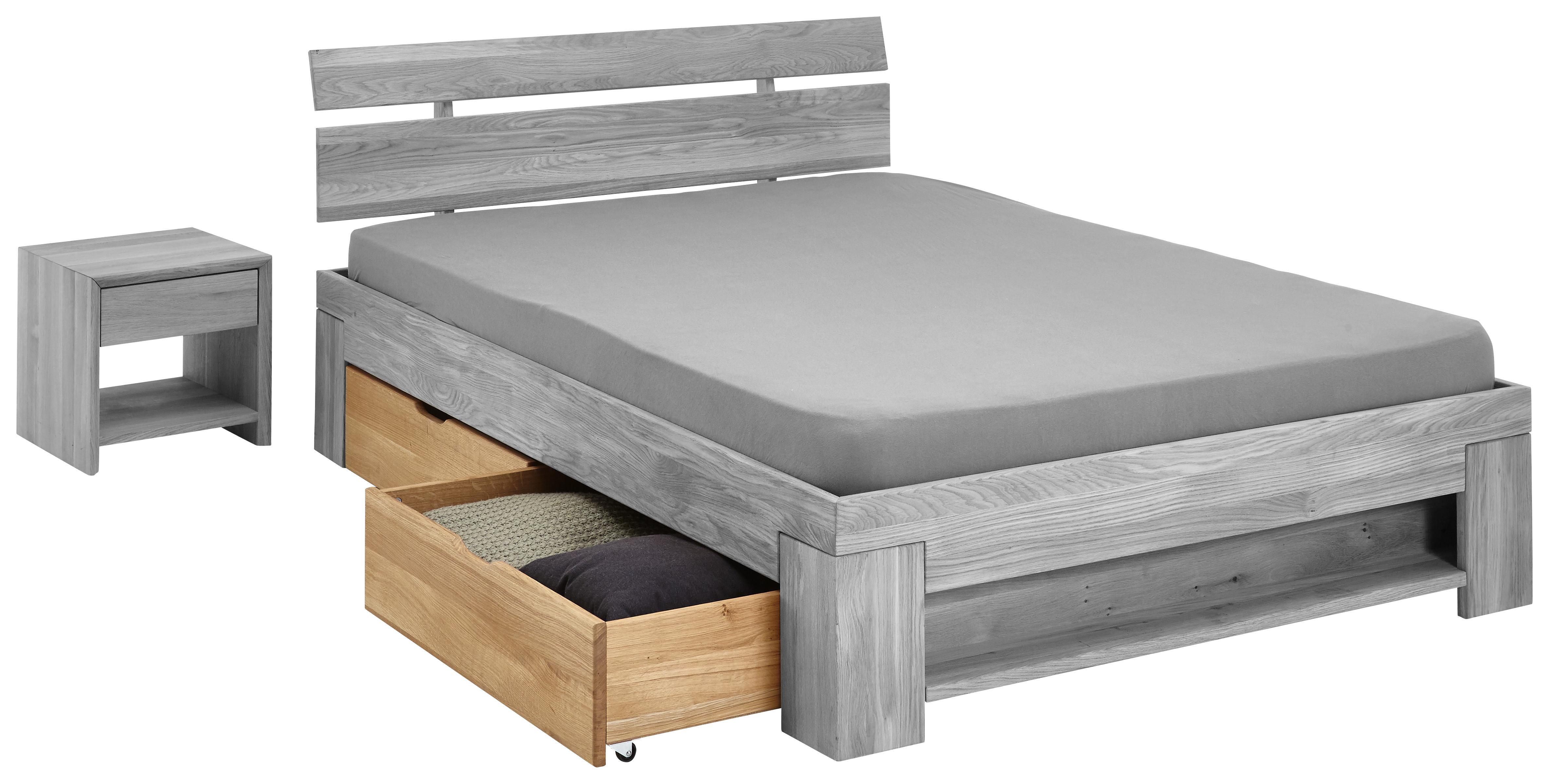 Bettkasten Yves - Eichefarben, KONVENTIONELL, Holz/Kunststoff (86/21/69,5cm)