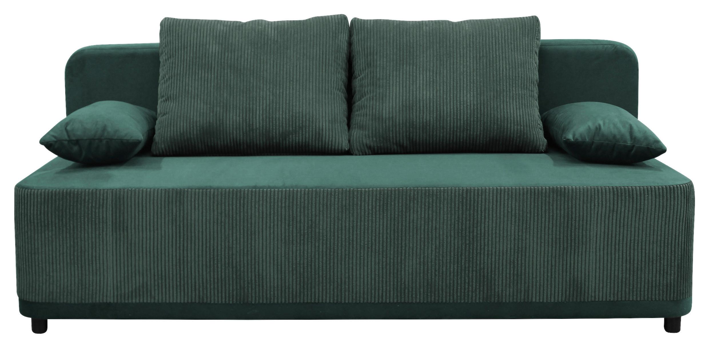 Schlafsofa Stella Grün B: 197 Cm - Schwarz/Grün, Design, Textil (197/90/83cm) - MID.YOU
