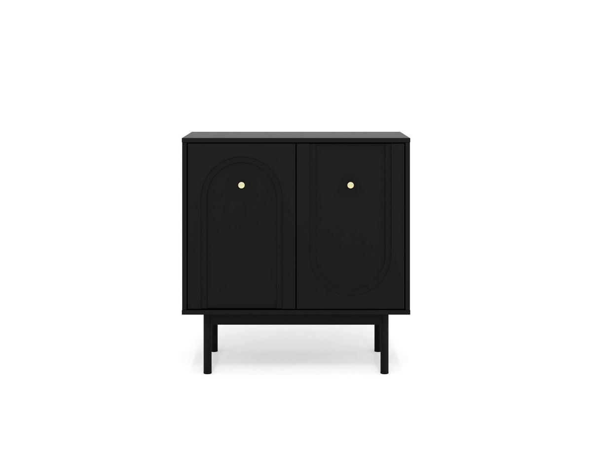 Sideboard Mazoma Schwarz B: 79cm - Kaschmir/Schwarz, LIFESTYLE, Holzwerkstoff (79/82/39cm) - MID.YOU