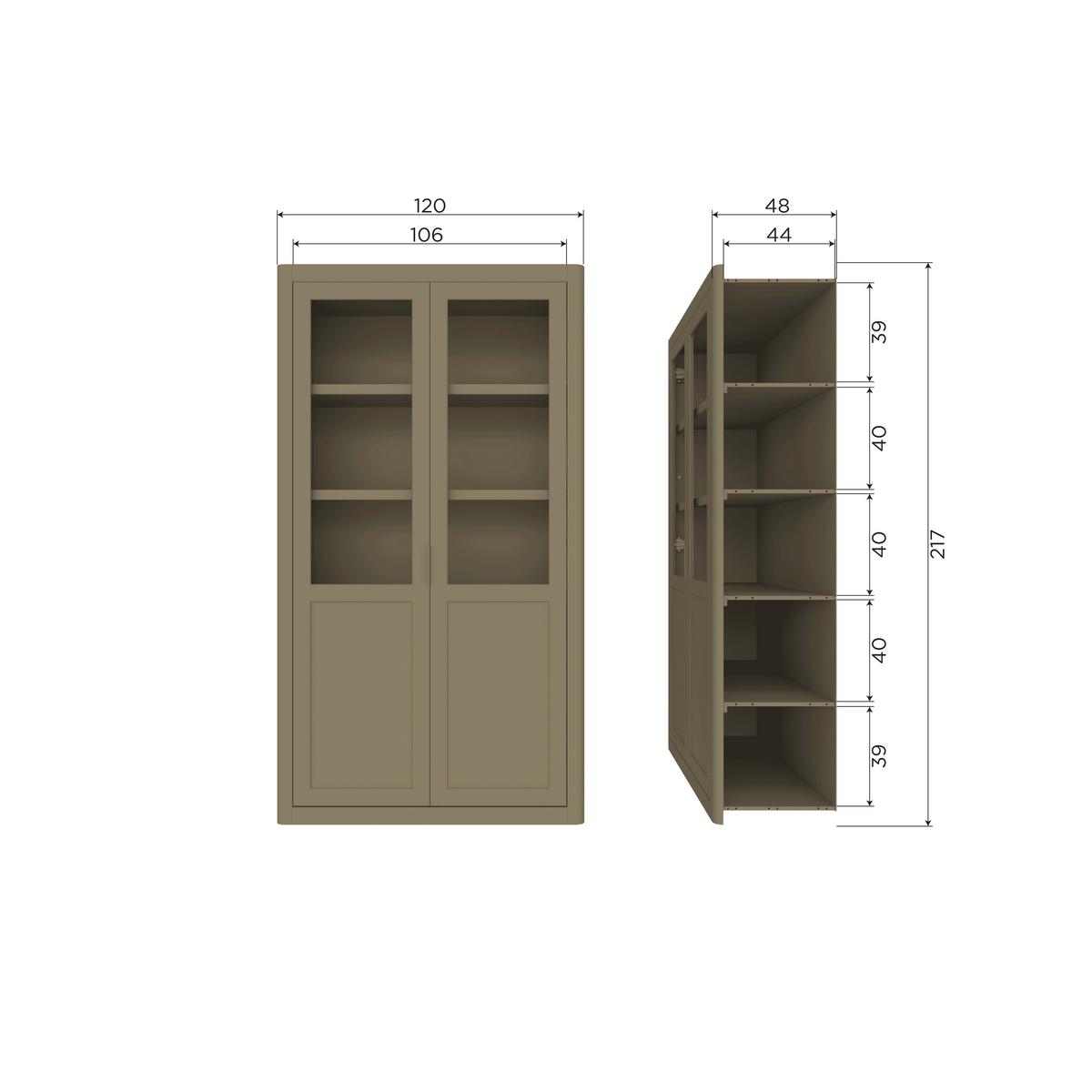 Vitrine Gunnar Schwarz B: 120 Cm - Schwarz, Design, Holz (120/217/48cm) - Livetastic
