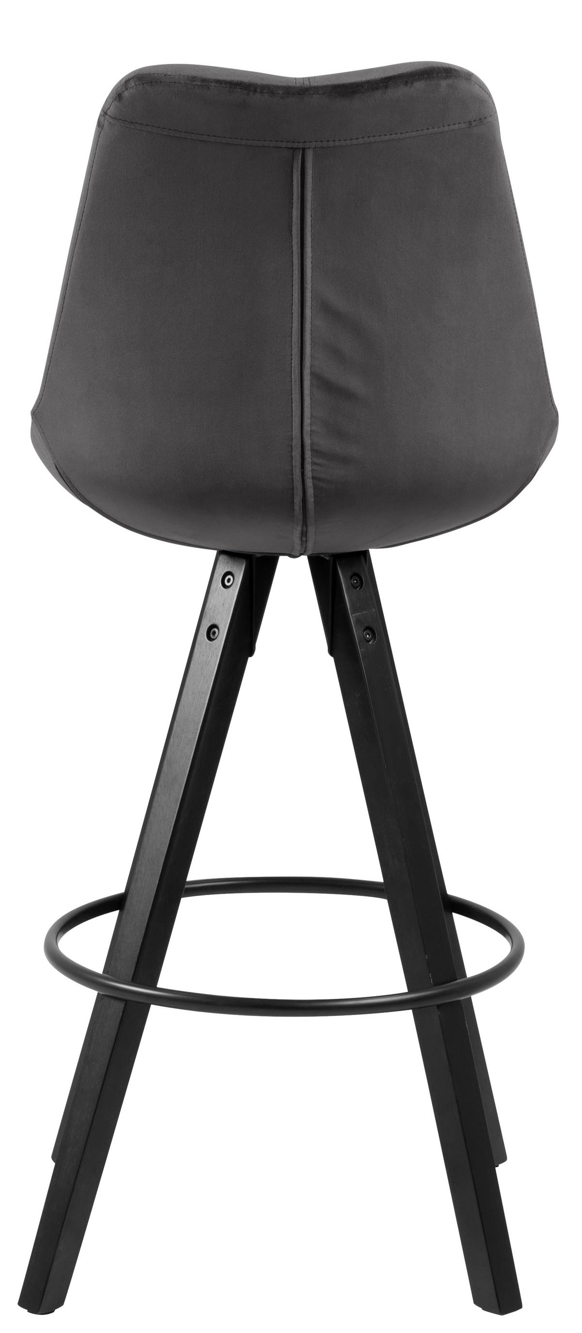 Barová židle DIMA tmavě šedá - černá/tmavě šedá, Design, kov/dřevo (48/112/56cm) - Carryhome