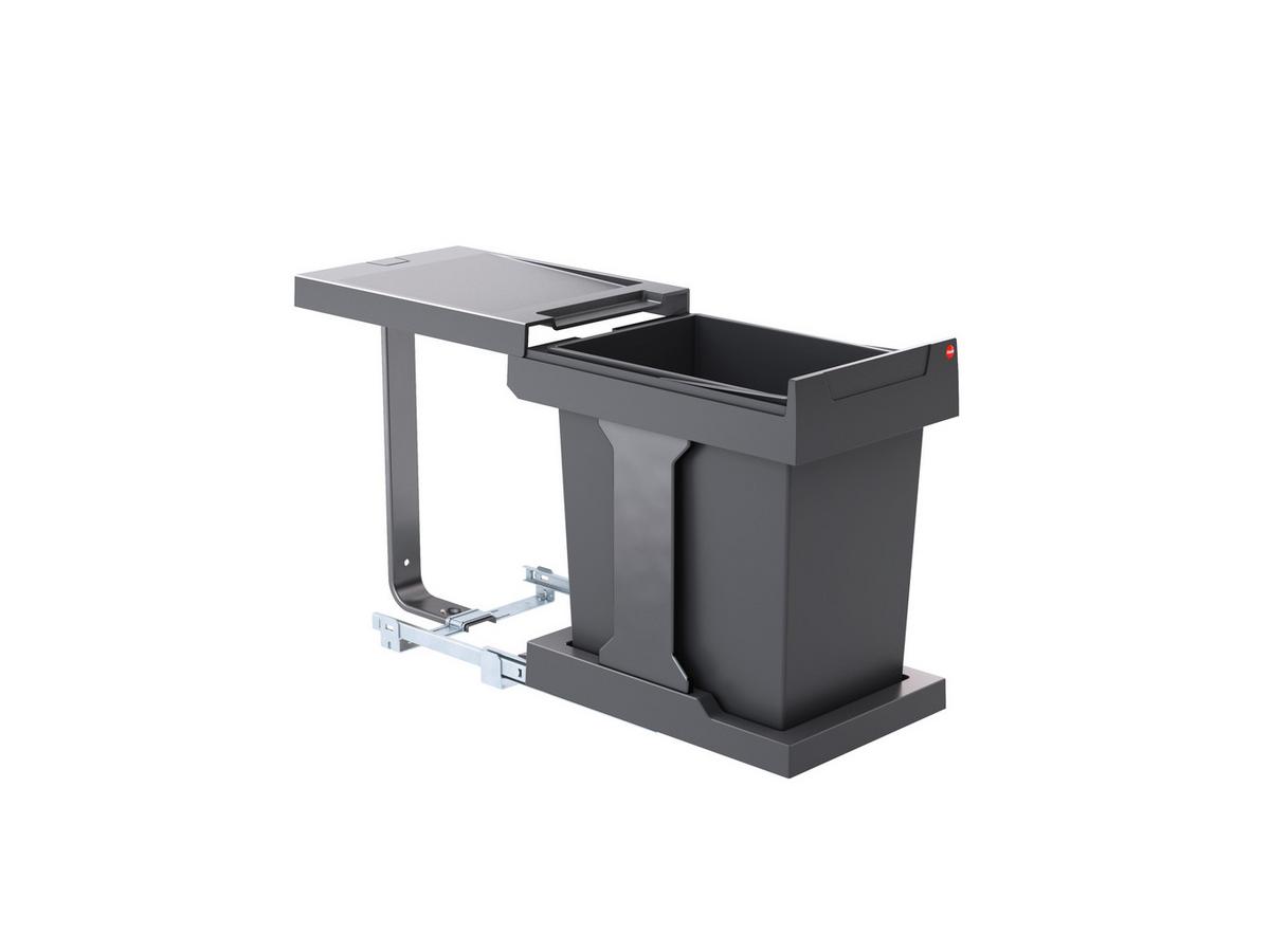 Abfallsammler Solo - Anthrazit, Basics, Kunststoff/Metall (42,7/39,6/24,5cm) - HKT