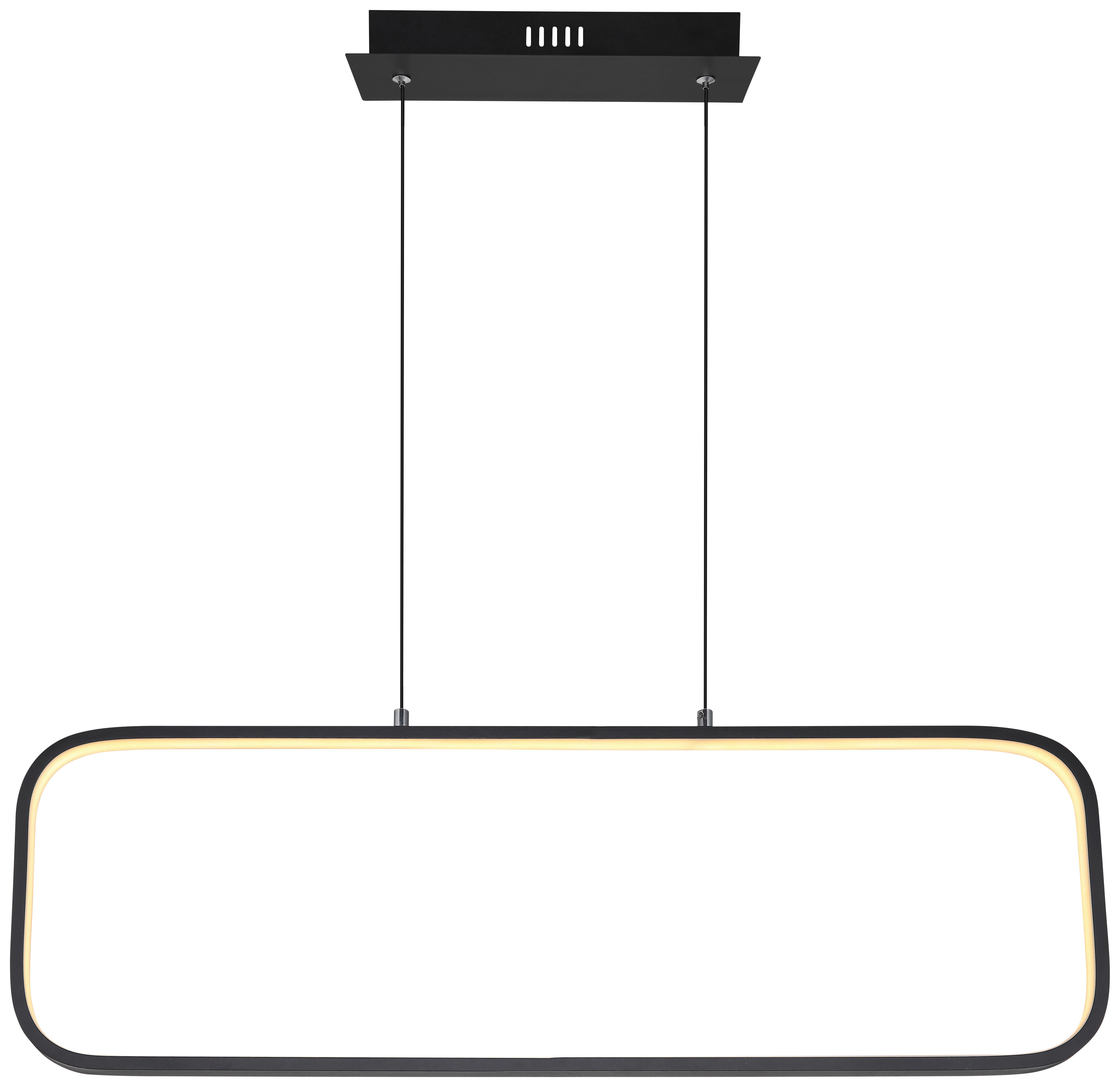 LED-Hängeleuchte 67262hb - Opal/Schwarz, Basics, Kunststoff/Metall (80/10/120cm) - Globo