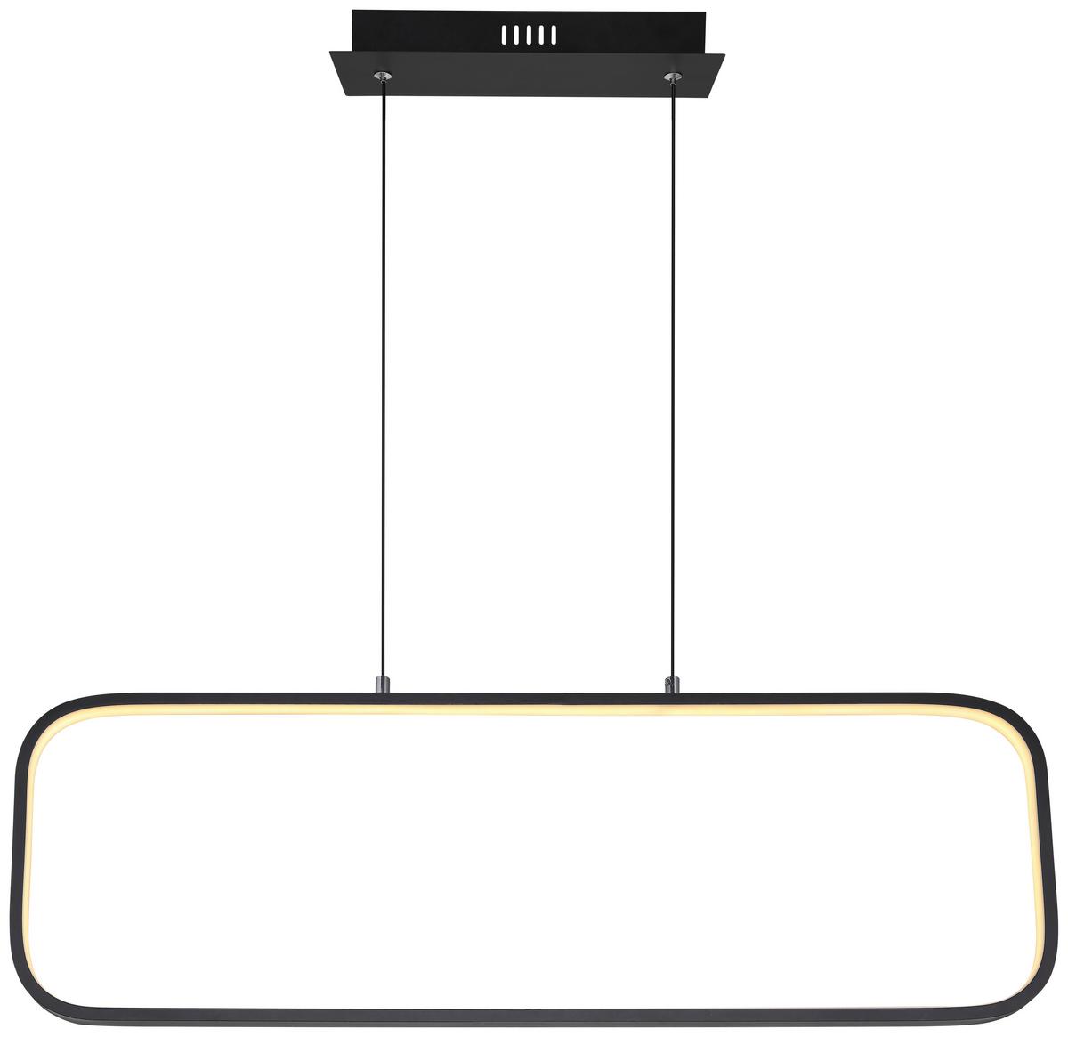 LED-Hängeleuchte 67262hb - Opal/Schwarz, Basics, Kunststoff/Metall (80/10/120cm) - Globo