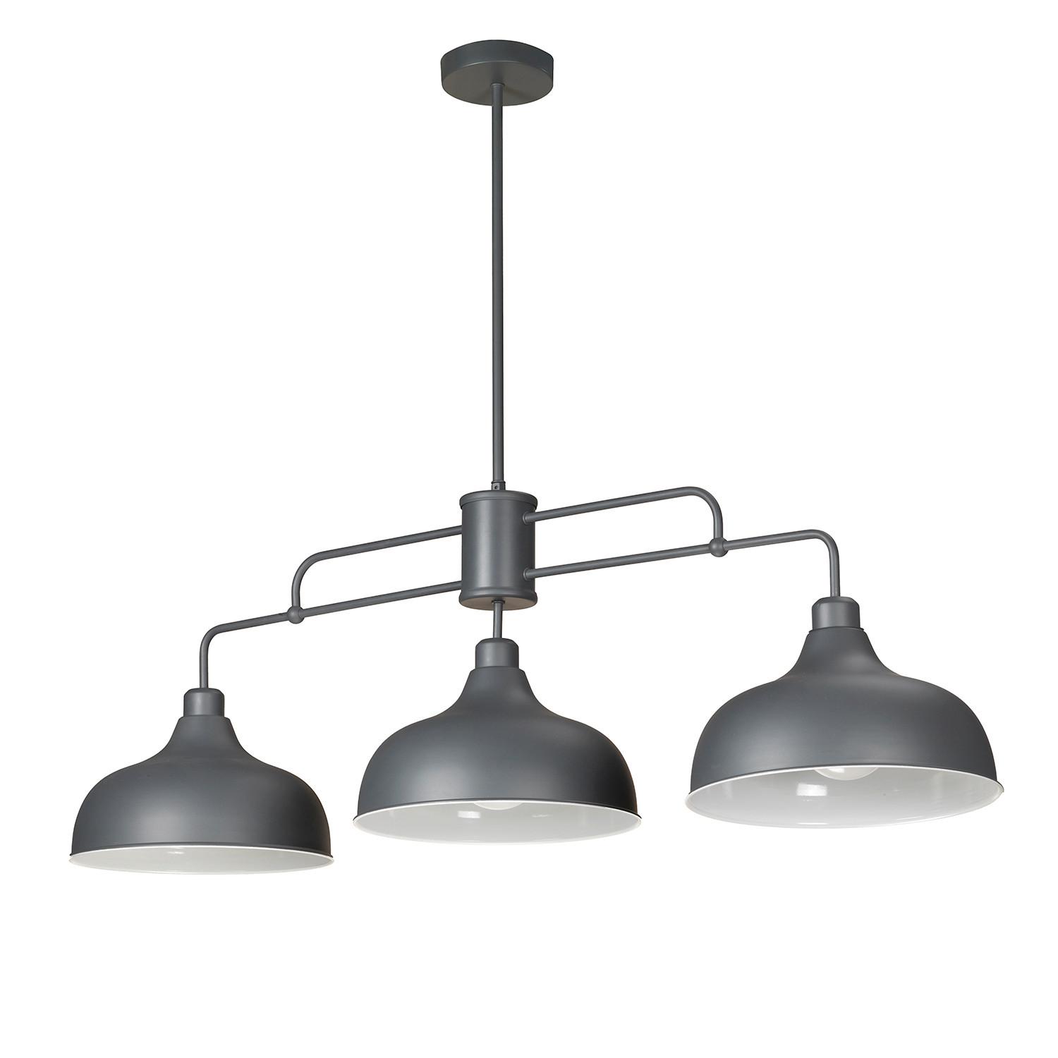 HÄNGELEUCHTE 4857/3 - Grau, KONVENTIONELL, Metall (106/83/45cm)