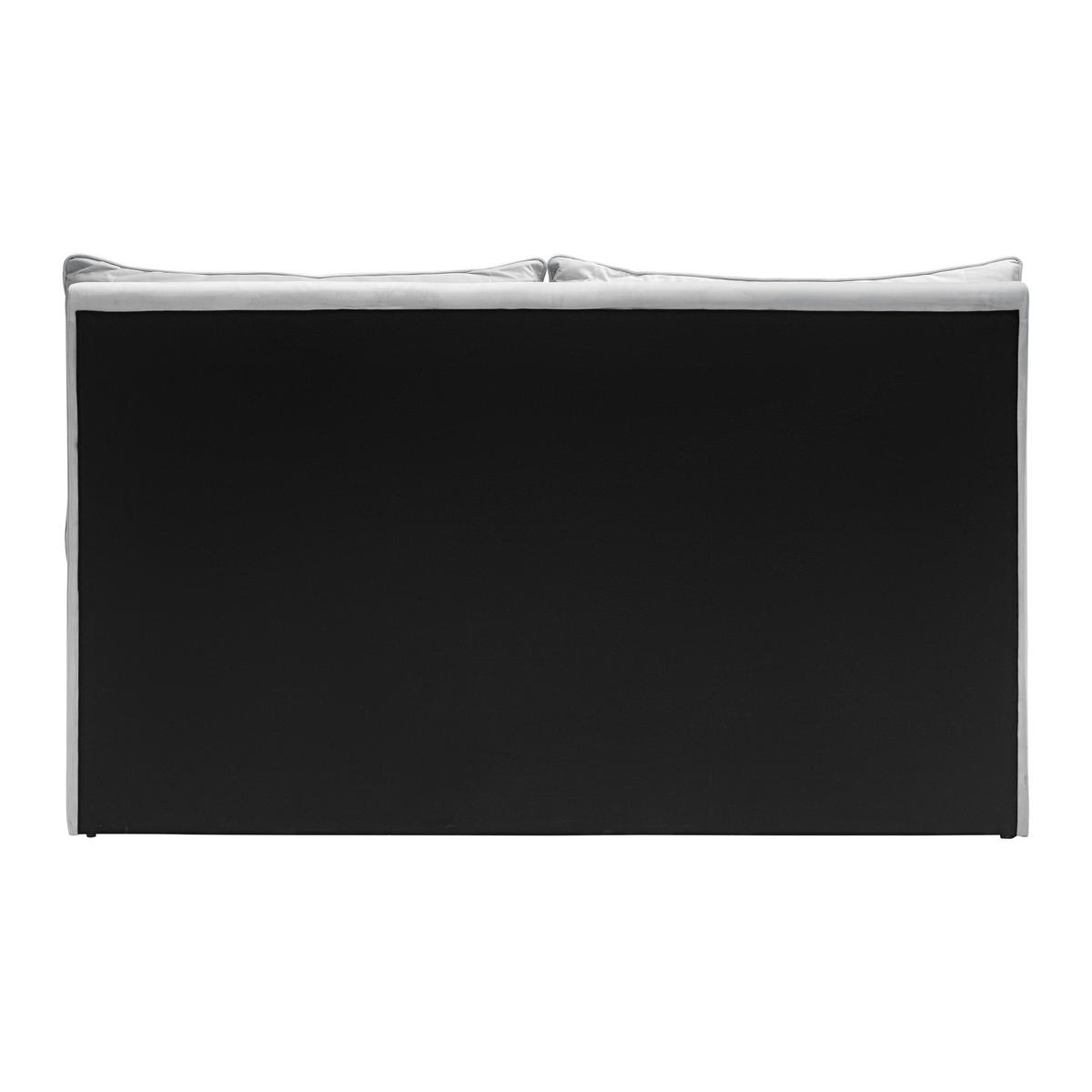 Čalúnená posteľ MALEA 180x200 cm, svetlosivá - čierna/prírodná farba, Modern, kov/drevo (180/200cm) - Bessagi Home
