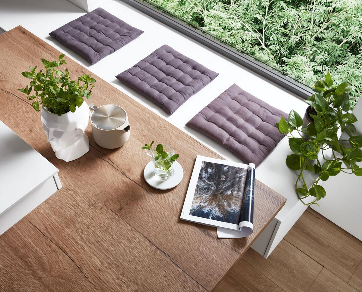 Einbauküche Eastbourne Frei Planbar Modernes Design - Eichefarben/Weiß, MODERN, Holzwerkstoff - Vertico