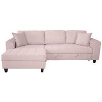 Ecksofa Moritz Rosa S: ca. 155x265 cm - Rosa, Trend, Textil (155/265cm)