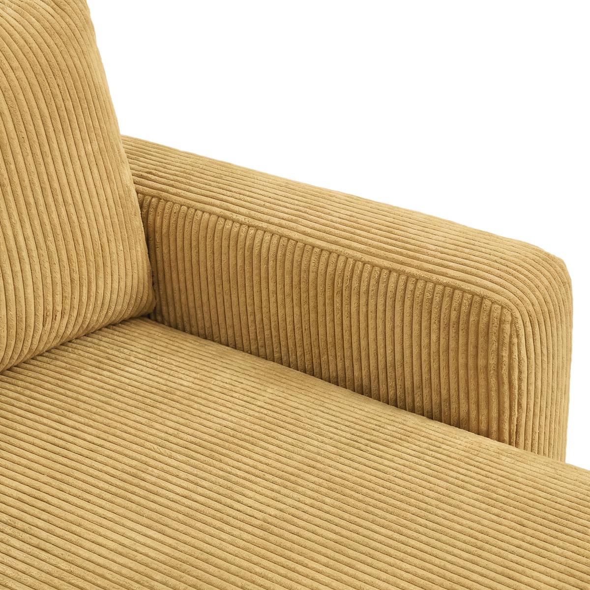 Rohová sedačka DAVE, obojstr.,horčicovožltý menč. - horčicovožltá, Modern, textil (227/146cm) - Based