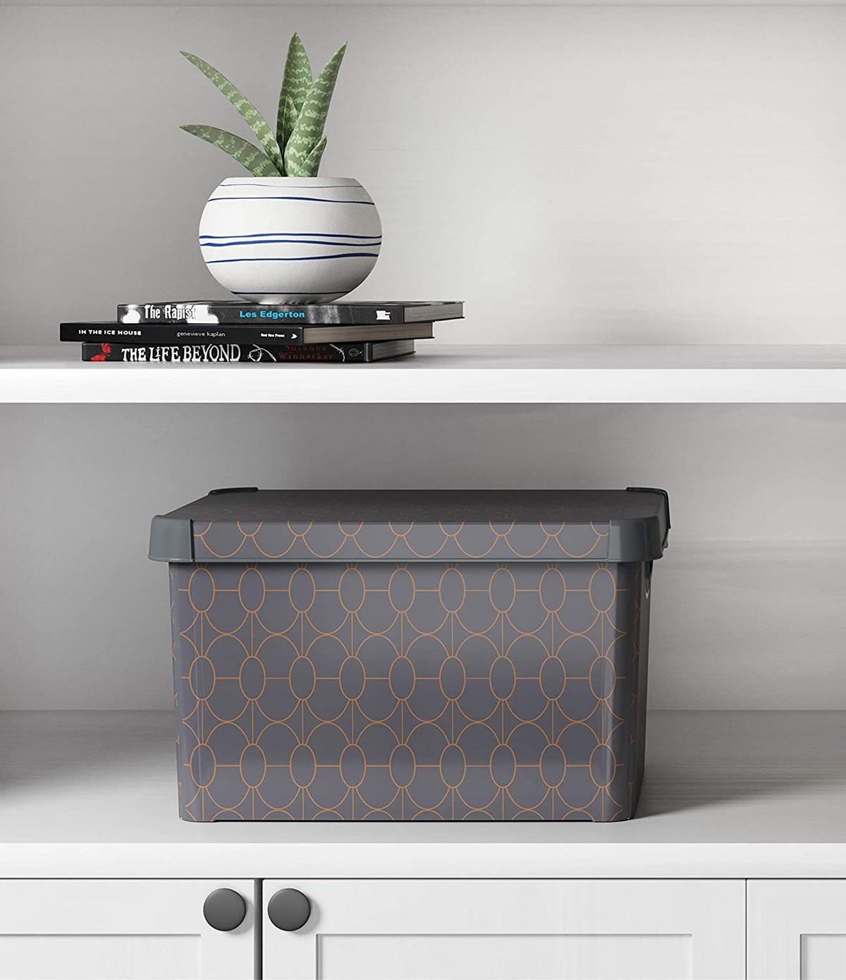 Úložný box STCKHOLM L - Moderní, plast (29,5/25/39,5cm)