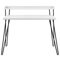 Schreibtisch Haven Weiß B: 89 cm - Schwarz/Weiß, Design, Papier/Holzwerkstoff (112/89/60cm) - MID.YOU