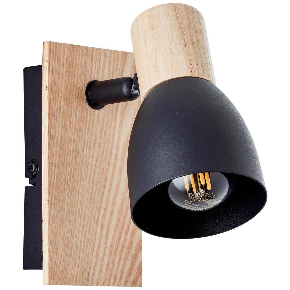 Strahler 99710/76 Daintree - Schwarz/Naturfarben, Basics, Holz/Metall (14/7cm) - Brilliant