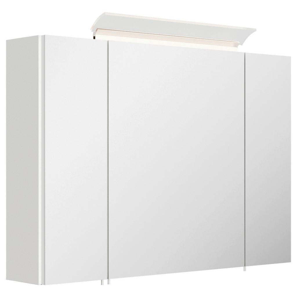 SPIEGELSCHRANK Weiß Hochglanz B: 90 cm