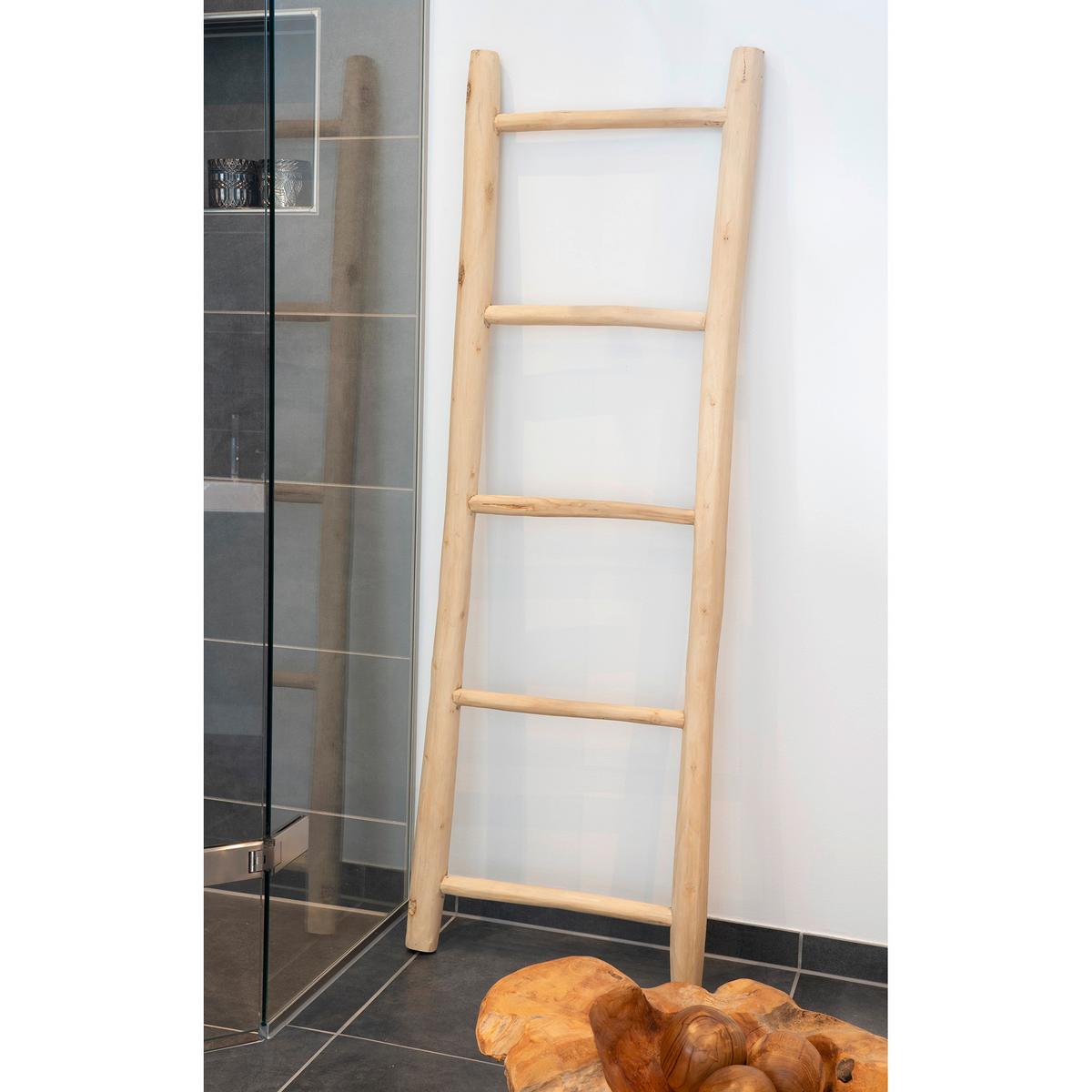 Dekoleiter Decorative Ladder Teak, B/h/t: 50x150x5cm - Teakfarben, Basics, Holz (50/150/5cm)