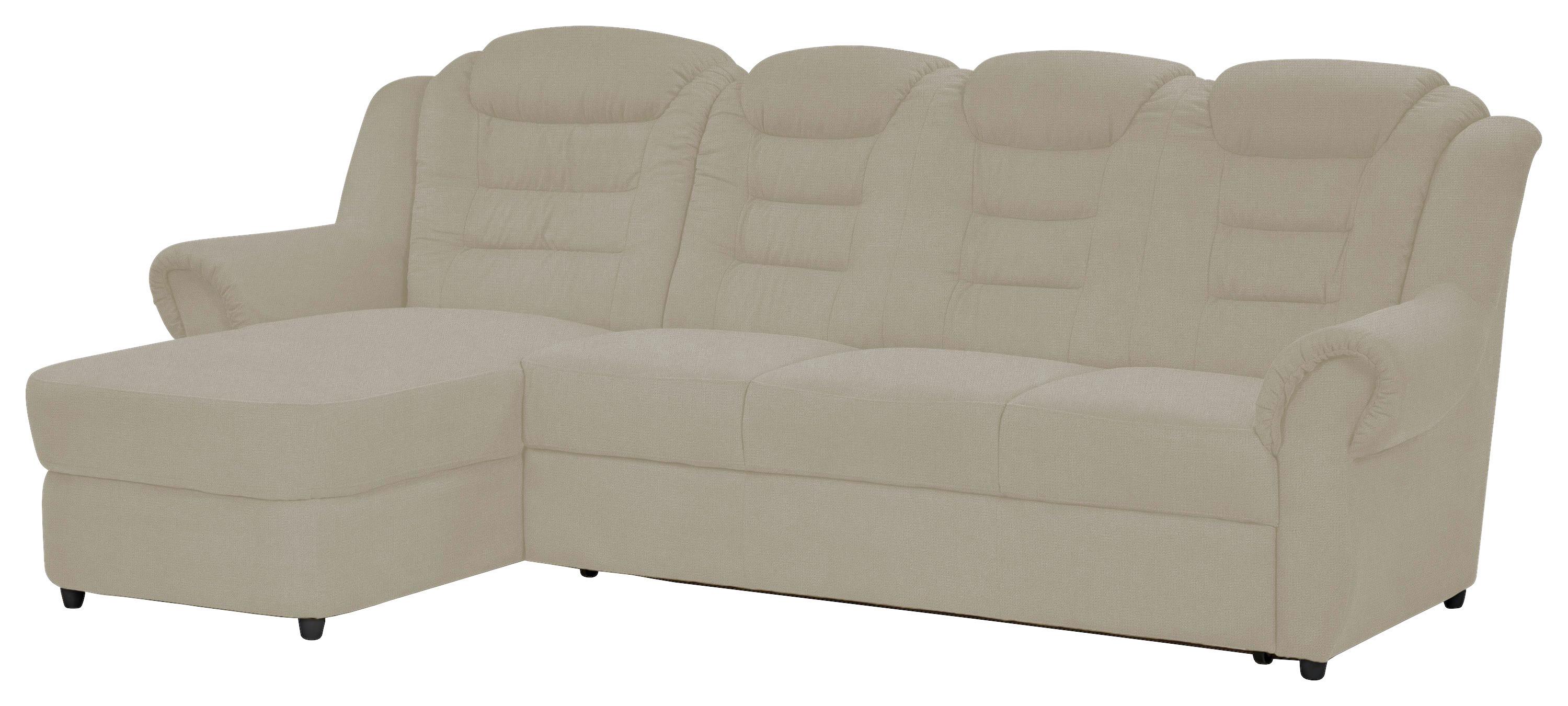 Ecksofa Boston Creme Chenille - Creme/Schwarz, KONVENTIONELL, Textil (165/262cm) - Livetastic
