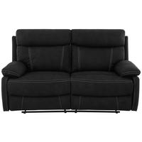 Dvojmiestna pohovka EMBER, čierna, s relaxačnou funkciou - čierna, Basics, kov/drevo (178cm) - Livetastic