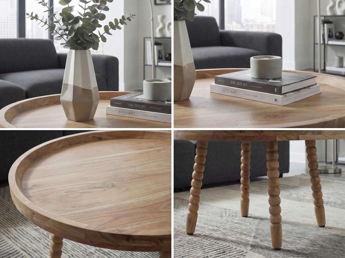 KONFERENČNÍ STOLEK AKACIA - barvy akácie, Design, dřevo (60/60/40cm) - Livetastic