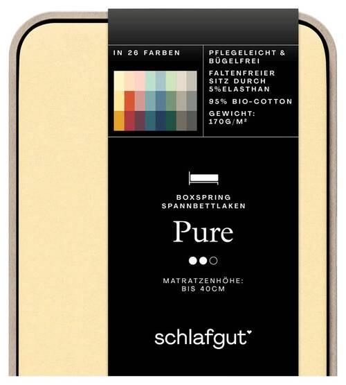 Boxspring-spannleintuch Pure Boxspring - Gelb, Basics, Textil (140-160/200-220cm) - Schlafgut