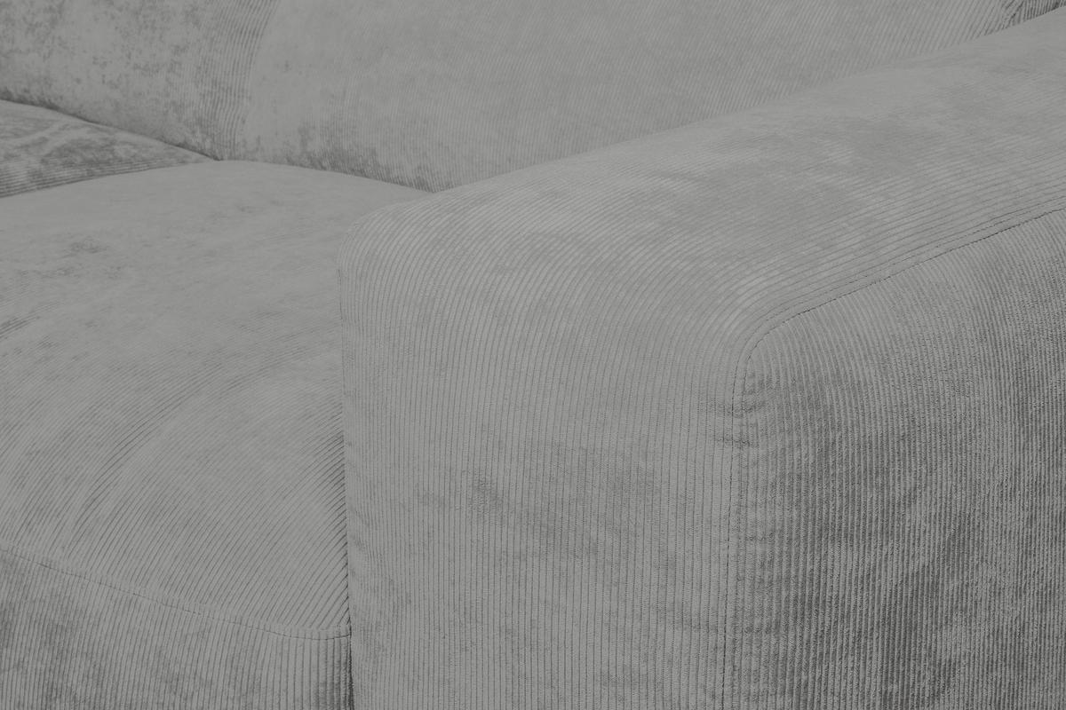 Ecksofa Hannah Hellgrau 170x343 cm - Hellgrau/Schwarz, Design, Textil (170/343cm) - MID.YOU