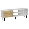 Lowboard Hera TV-Schrank - Eichefarben/Schwarz, Design, Holzwerkstoff (160/57/35cm) - Livetastic