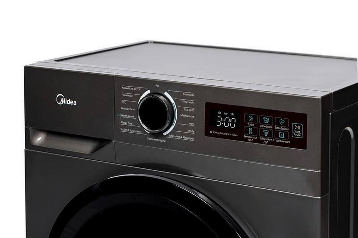Waschmaschine Mf110w70u-12d - Anthrazit, Basics, Glas/Kunststoff (59.5/85/40cm) - Midea