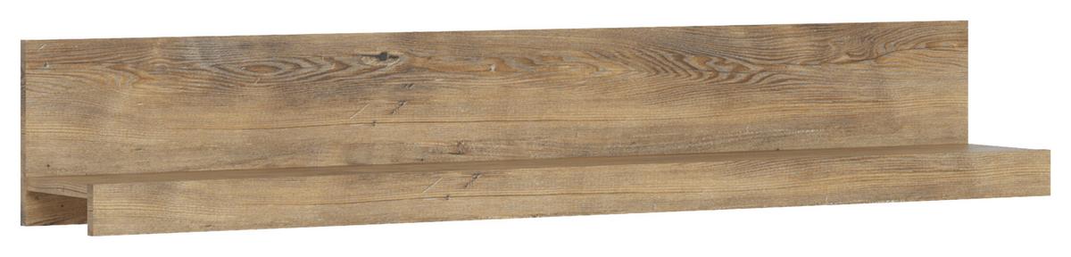 Wandregal Rapallo Kastanie B: 135 cm - Kastanienfarben, MODERN, Holzwerkstoff (135/22/20cm)