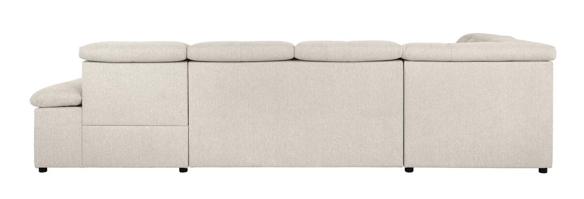 Wohnlandschaft Ramzes Beige U: 215x238x173 cm - Beige/Grau, Design, Textil (215/328/173cm) - MID.YOU