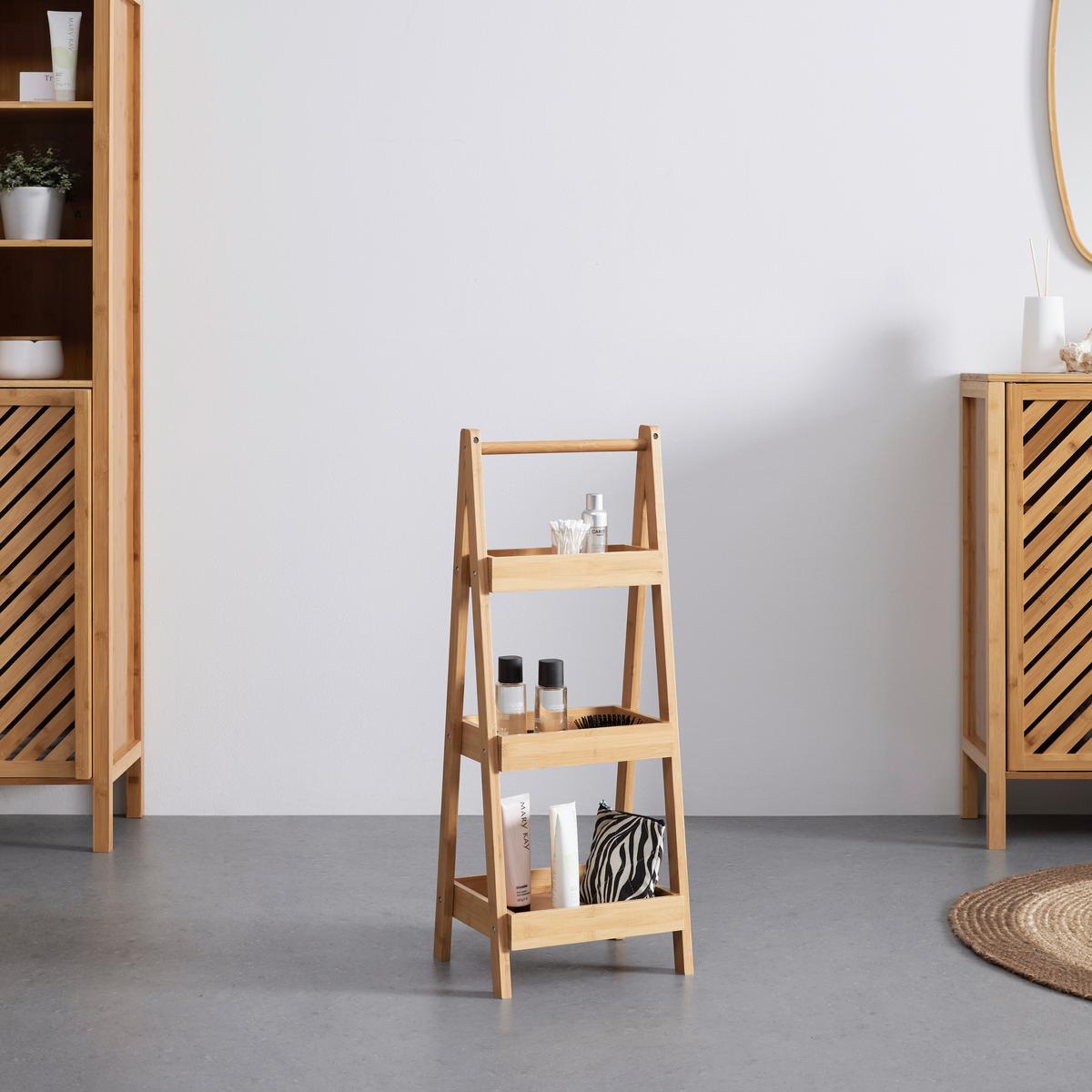 Regál BONNY přírodní barva - přírodní barvy, Moderní, přírodní materiály (30/78/25cm) - P & B