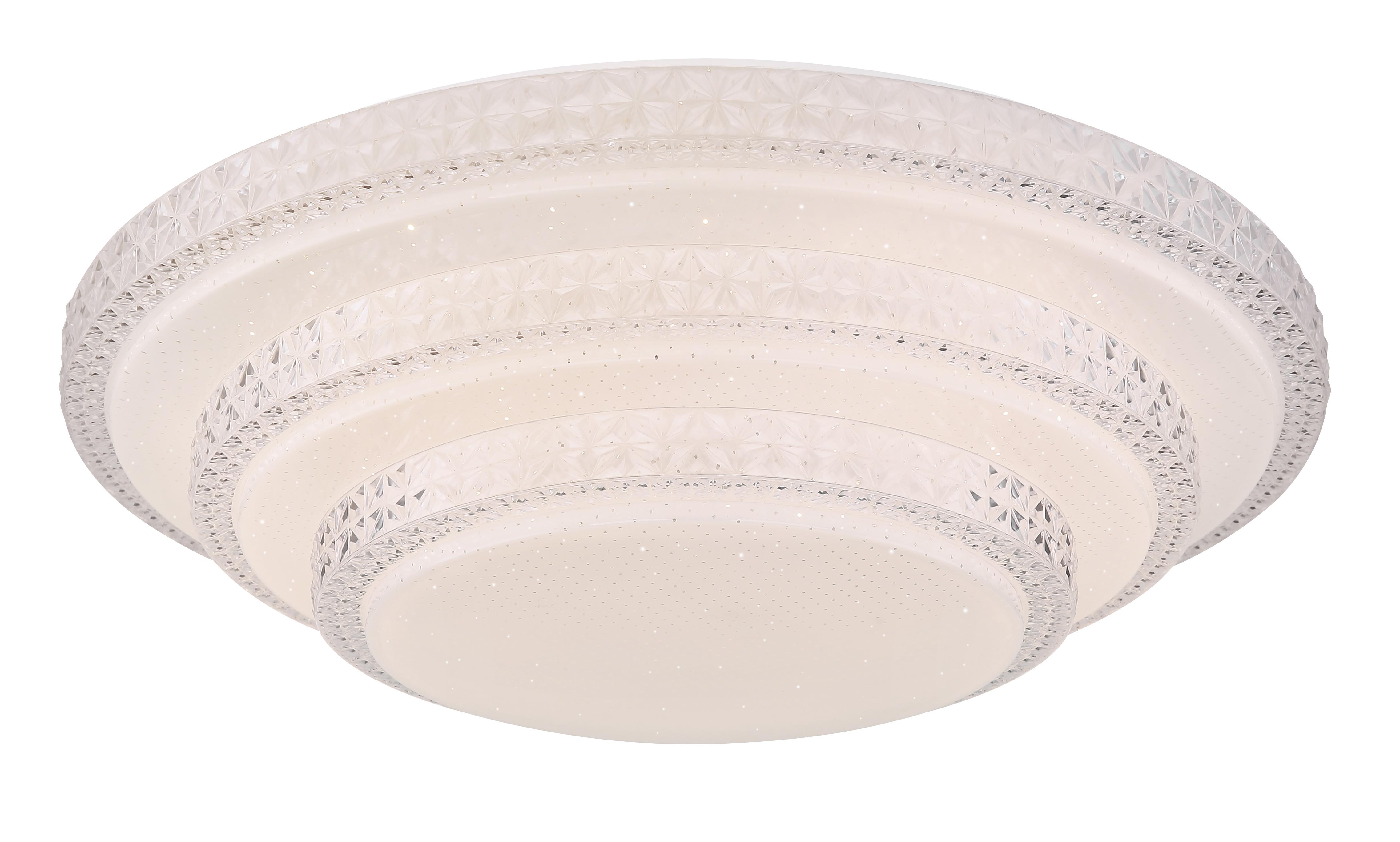 LED-Deckenleuchte 48005fsh-30 Ø 50 cm mit Fernbedienung - Weiß, LIFESTYLE, Kunststoff/Metall (49,5/12,7cm)