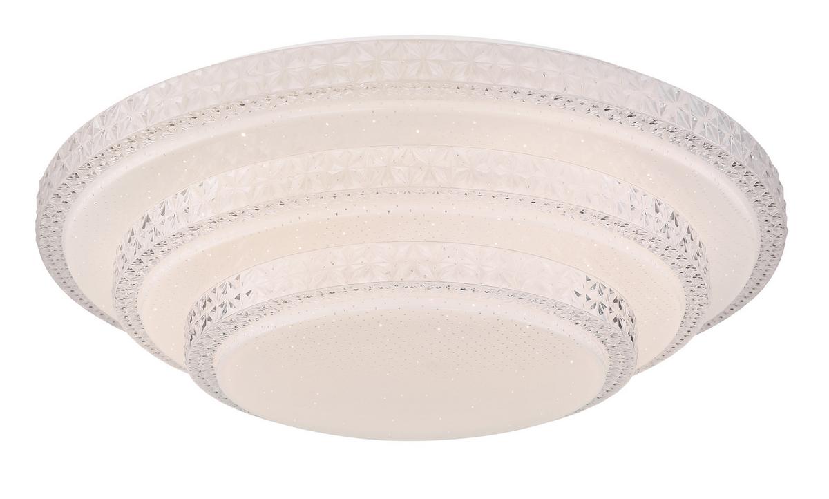 LED-Deckenleuchte 48005fsh-30 Ø 50 cm mit Fernbedienung - Weiß, LIFESTYLE, Kunststoff/Metall (49,5/12,7cm)