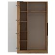 Eckschrank Begehbar mit Regal 150cm Box, Eiche Dekor/Weiß - Eichefarben/Weiß, MODERN, Holzwerkstoff (150/205/120cm) - Ondega