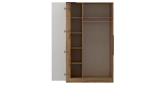 Eckschrank Begehbar mit Regal 150cm Box, Eiche Dekor/Weiß - Eichefarben/Weiß, MODERN, Holzwerkstoff (150/205/120cm) - Ondega