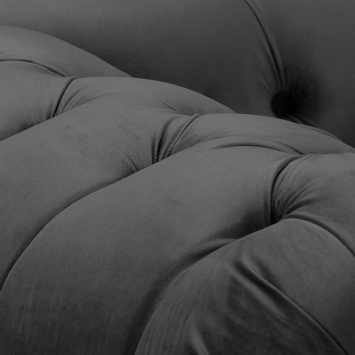 Récamiere Pako Schwarz B: 185cm - Schwarz/Braun, Design, Textil (185/93/75cm) - Livetastic