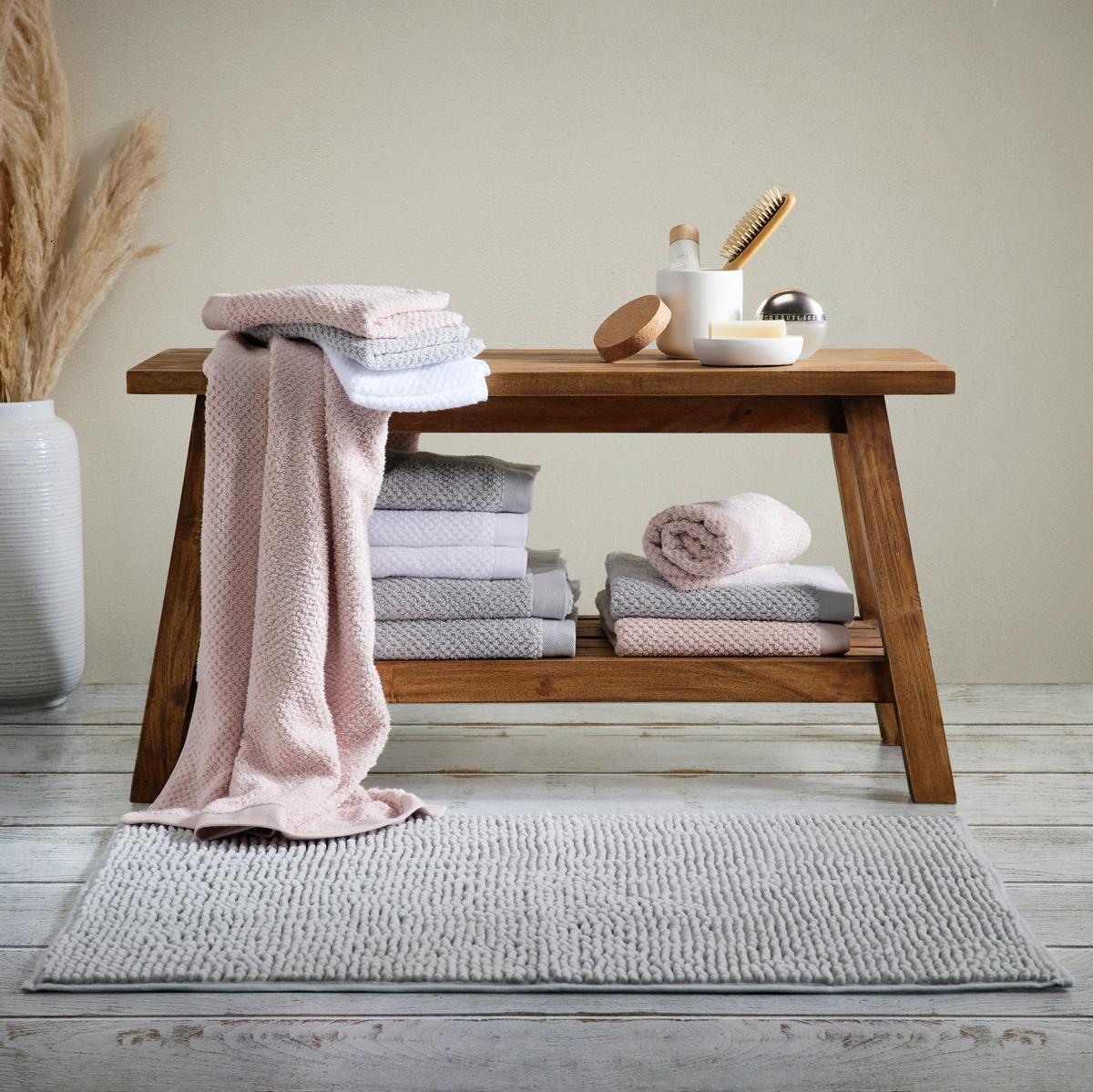 RUČNÍK Luise, 50/100cm, stříbrná - barvy stříbra, Konvenční, textil (50/100cm) - Modern Living