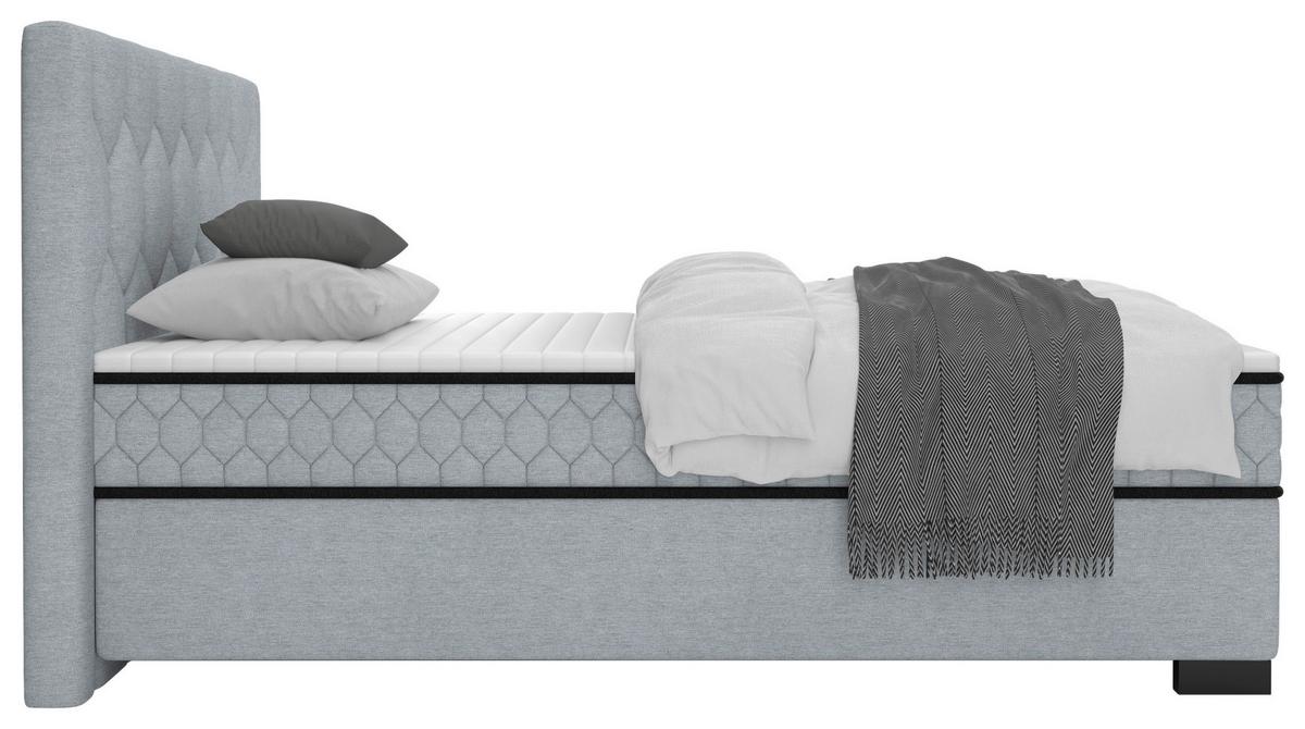 Americká postel MAYA D 100/200 cm, šedá - šedá/černá, Konvenční, dřevo/kompozitní dřevo (100/200cm) - Mömax