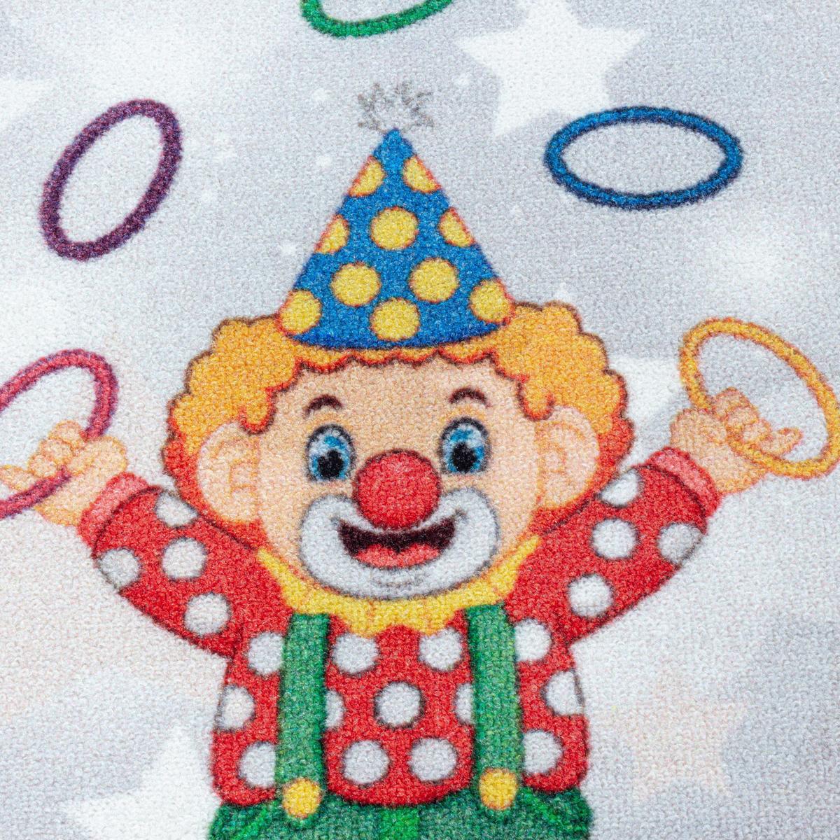 Spielteppich Hüpfspiel Zirkus Grau/Bunt Play 80x120 cm - Grau, Trend, Textil (80/120cm)