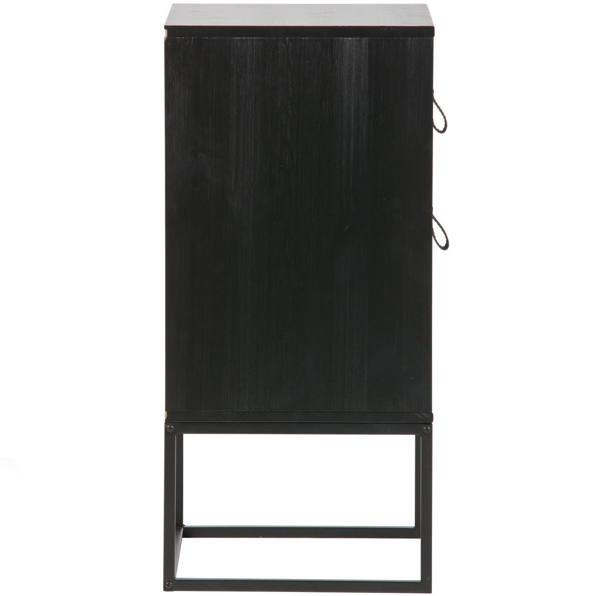 NACHTKÄSTCHEN Zola Schwarz B: 74cm - Schwarz, Basics, Holz/Metall (74/40/35cm) - MID.YOU