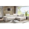 Ecksofa Elias Neu Creme S:307x201 cm - Creme/Naturfarben, Design, Textil (307/201cm) - Livetastic