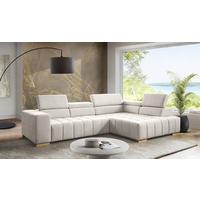 Ecksofa Elias Neu Creme S:307x201 cm - Creme/Naturfarben, Design, Textil (307/201cm) - Livetastic