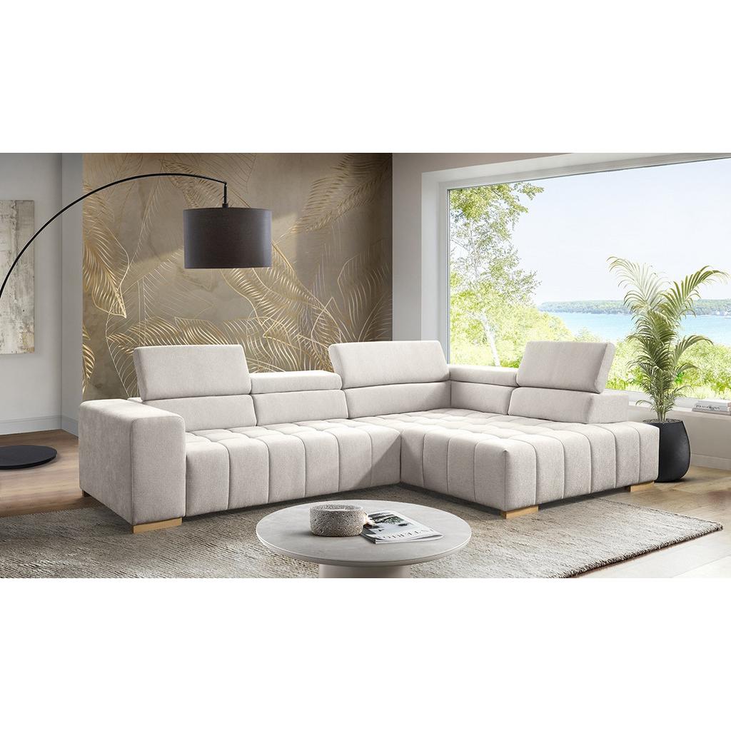 Ecksofa mit Schlaffunktion Elias Neu Creme 307x201 cm