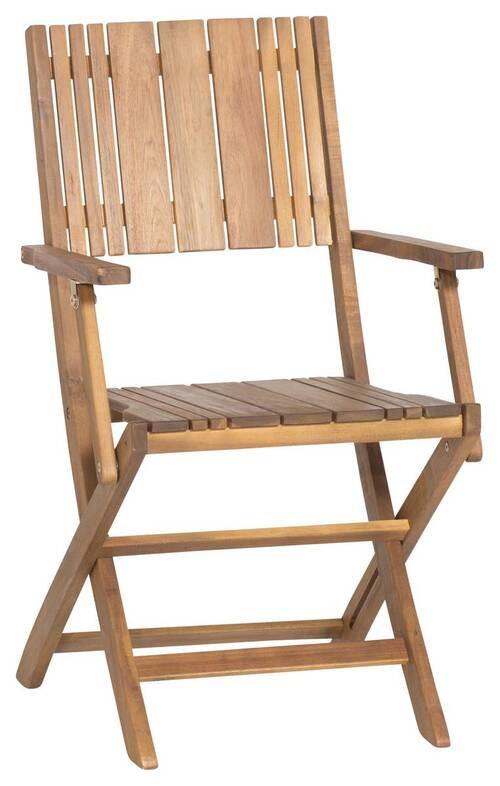 Gartensessel Klappbar Falun Echtholz - Akaziefarben, KONVENTIONELL, Holz (51/89/55cm) - Siena Garden