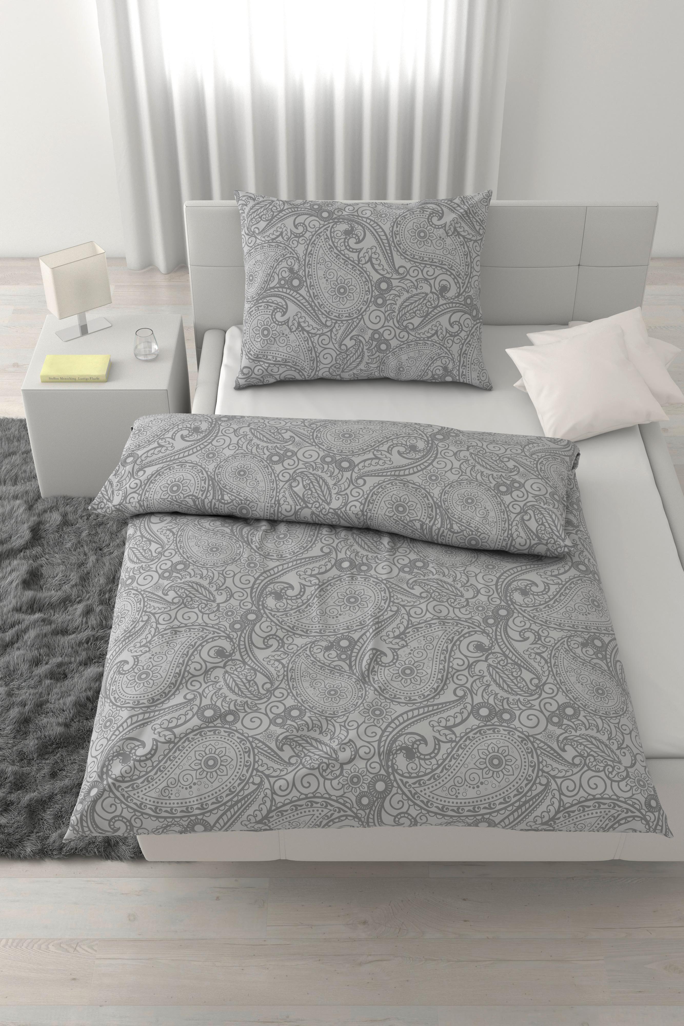 POSTEĽNÁ BIELIZEŇ PAISLEY - sivá, textil (140/200cm) - Mömax