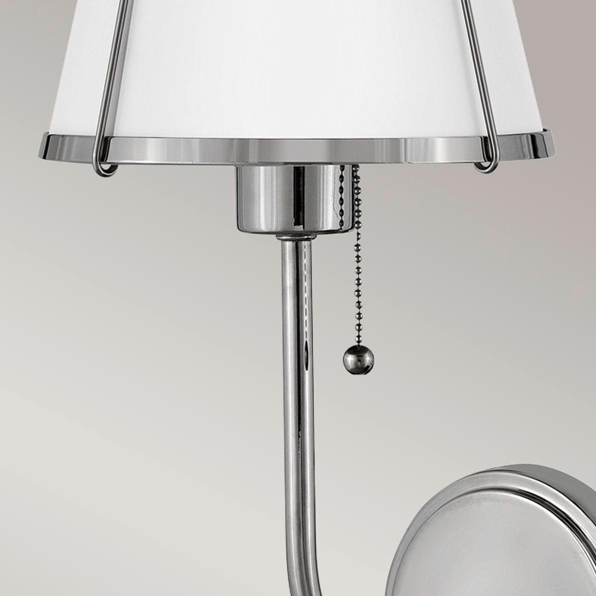 Falilámpa Hk-Clarke1-Pn-Wh - nikkelszínű/fehér, Konventionell, fém (40/18,4/22,2cm) - Elstead Lighting